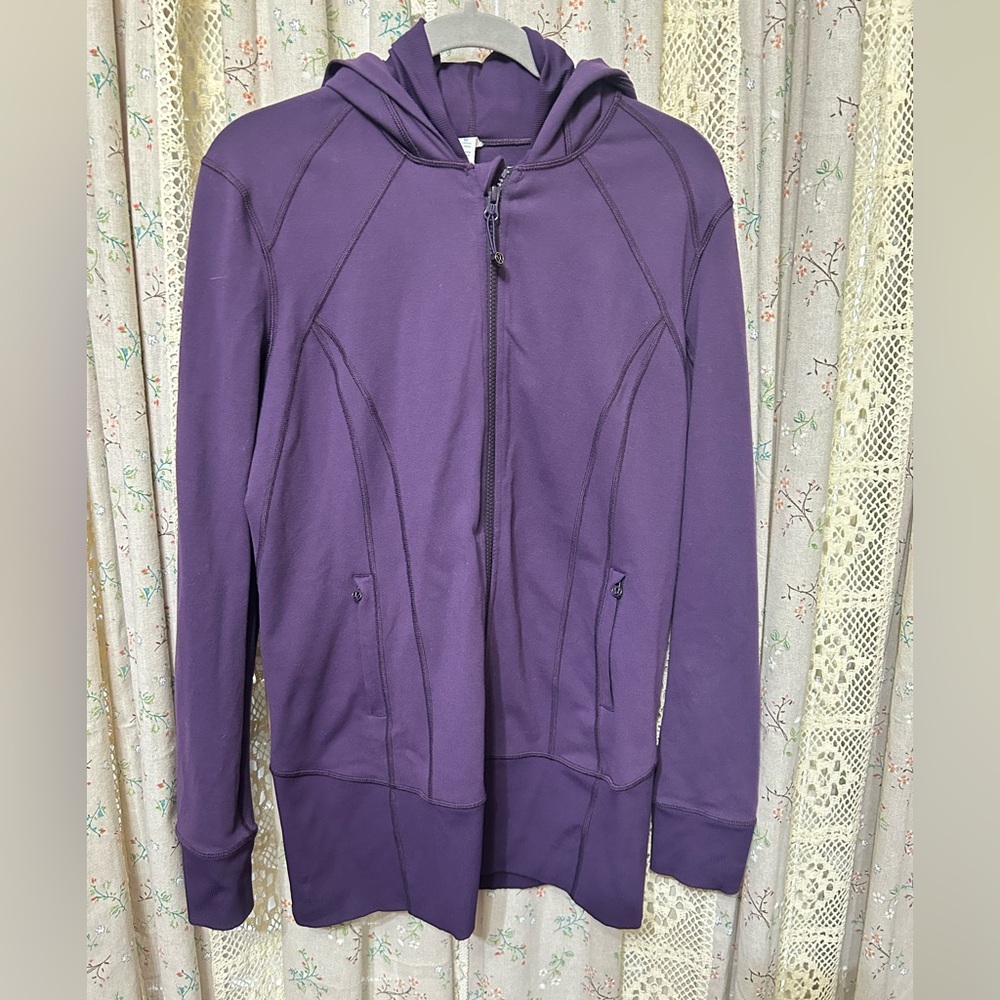 Lululemon Daily Practice Jacket Purple Full Zip Hoodie Size‎ 12